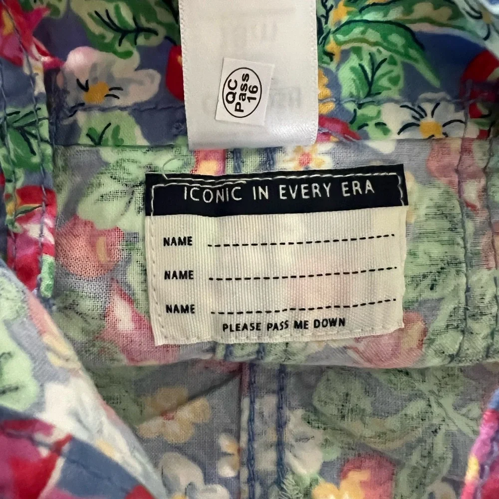 OshKosh B'gosh Floral Tomato Print Kids Overalls - Red, Green, Yellow, Blue